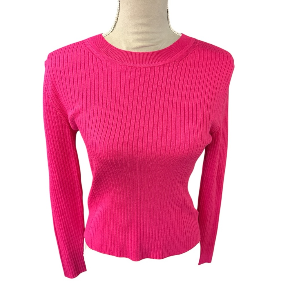 Divided Vivid Pink Knit Top